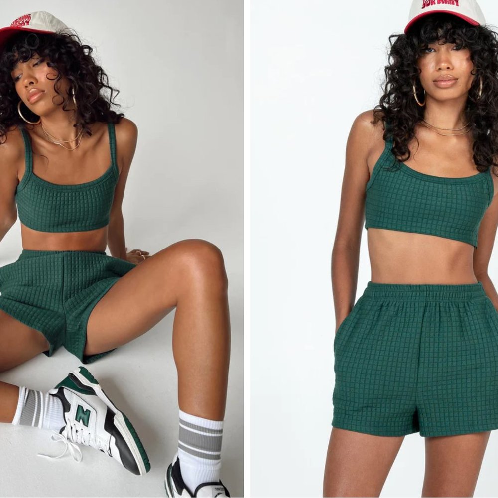 PRINCESS POLLY - ARABELLA SHORT SET GREEN - US SIZE 2